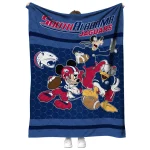 south alabama jaguars disney football blue quilt blanket best selling