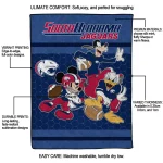 south alabama jaguars disney football blue quilt blanket best selling