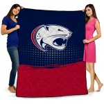 south alabama jaguars dot illusion blue quilt blanket best selling