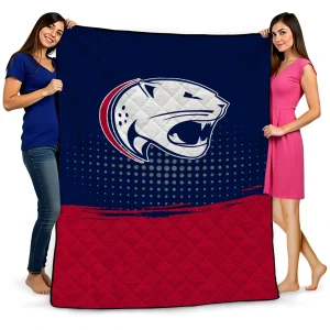 south alabama jaguars dot illusion blue quilt blanket best selling