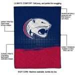 south alabama jaguars dot illusion blue quilt blanket best selling