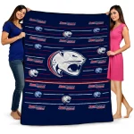 south alabama jaguars handdrawn stripes blue quilt blanket best selling