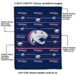 south alabama jaguars handdrawn stripes blue quilt blanket best selling