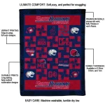 south alabama jaguars helmet heart blue quilt blanket best selling