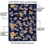 south alabama jaguars hibiscus foliage blue quilt blanket best selling