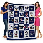 south alabama jaguars mickey mouse motif blue white quilt blanket best selling