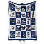 south alabama jaguars mickey mouse motif blue white quilt blanket best selling