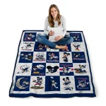 south alabama jaguars mickey mouse motif blue white quilt blanket best selling