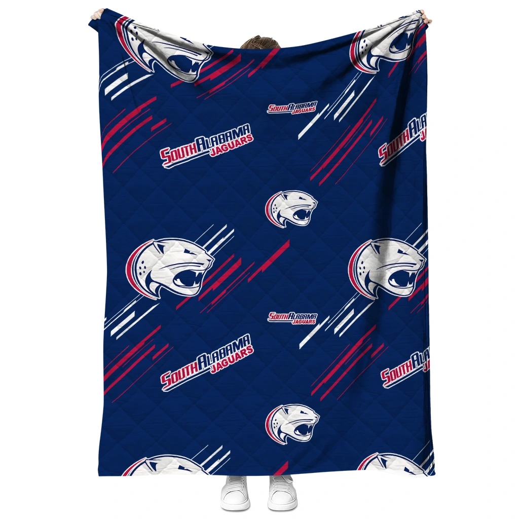 south alabama jaguars sketch lines blue quilt blanket fashion forward south alabama jaguars sketch lines blue quilt blanket fashion forward