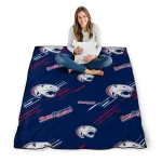 south alabama jaguars sketch lines blue quilt blanket best selling