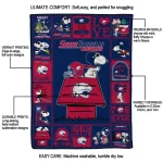 south alabama jaguars snoopy love blue quilt blanket best selling