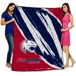 south alabama jaguars stroke art blue white quilt blanket best selling