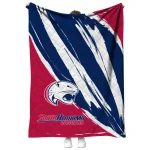 south alabama jaguars stroke art blue white quilt blanket best selling