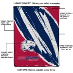 south alabama jaguars stroke art blue white quilt blanket best selling