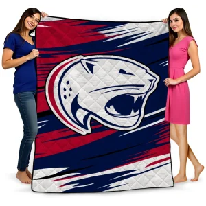 south alabama jaguars wild lines blue white quilt blanket best selling