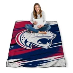 south alabama jaguars wild lines blue white quilt blanket best selling