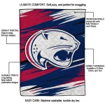 south alabama jaguars wild lines blue white quilt blanket best selling