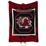south carolina gamecocks block border garnet quilt blanket best selling