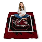 south carolina gamecocks block border garnet quilt blanket best selling