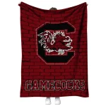 south carolina gamecocks brick grid garnet quilt blanket best selling