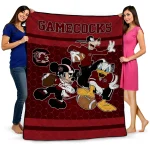 south carolina gamecocks disney football garnet quilt blanket best selling
