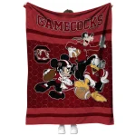 south carolina gamecocks disney football garnet quilt blanket best selling