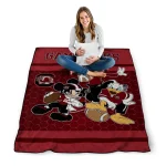 south carolina gamecocks disney football garnet quilt blanket best selling