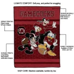 south carolina gamecocks disney football garnet quilt blanket best selling