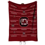 south carolina gamecocks handdrawn stripes garnet quilt blanket best selling