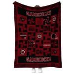 south carolina gamecocks helmet heart garnet quilt blanket best selling