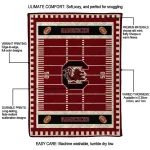 south carolina gamecocks mickey player garnet quilt blanket best selling