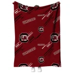 south carolina gamecocks sketch lines garnet quilt blanket best selling