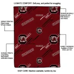 south carolina gamecocks sketch lines garnet quilt blanket best selling