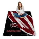 south carolina gamecocks stroke art garnet white quilt blanket best selling