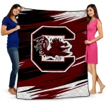 South Carolina Gamecocks Wild Lines Garnet White Quilt Blanket 1 south carolina gamecocks wild lines garnet white quilt blanket best selling