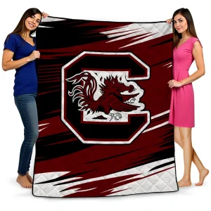 south carolina gamecocks wild lines garnet white quilt blanket best selling