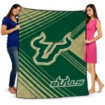 south florida bulls arrow layers green quilt blanket best selling