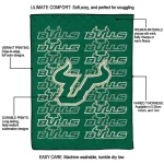 south florida bulls bold red green quilt blanket best selling