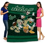 South Florida Bulls Disney Football Green Quilt Blanket 1 south florida bulls disney football green quilt blanket best selling