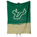 south florida bulls dot illusion green quilt blanket best selling