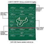 south florida bulls handdrawn stripes green quilt blanket best selling