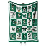 south florida bulls mickey mouse motif green white quilt blanket best selling