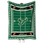 south florida bulls mickey player green quilt blanket best selling