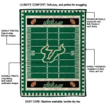 south florida bulls mickey player green quilt blanket best selling