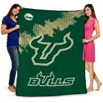South Florida Bulls Paint Trail Green Quilt Blanket 1 south florida bulls paint trail green quilt blanket best selling