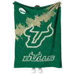 south florida bulls paint trail green quilt blanket best selling