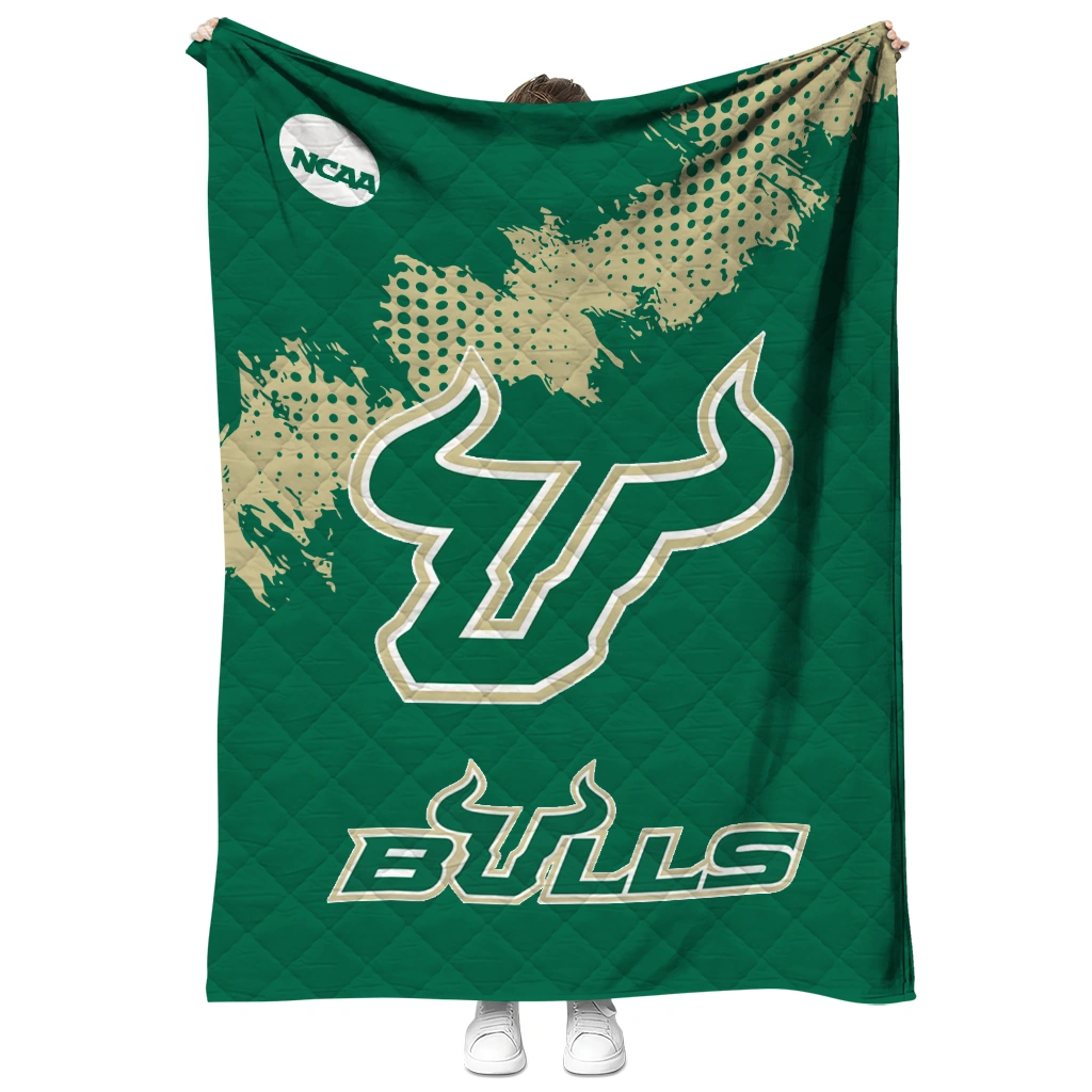 south florida bulls paint trail green quilt blanket fashion forward south florida bulls paint trail green quilt blanket fashion forward