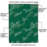 south florida bulls sketch lines green quilt blanket best selling
