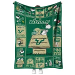 south florida bulls snoopy love green quilt blanket best selling