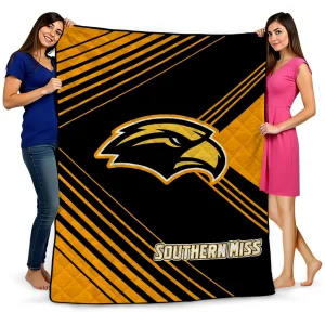 southern miss golden eagles arrow layers black quilt blanket best selling